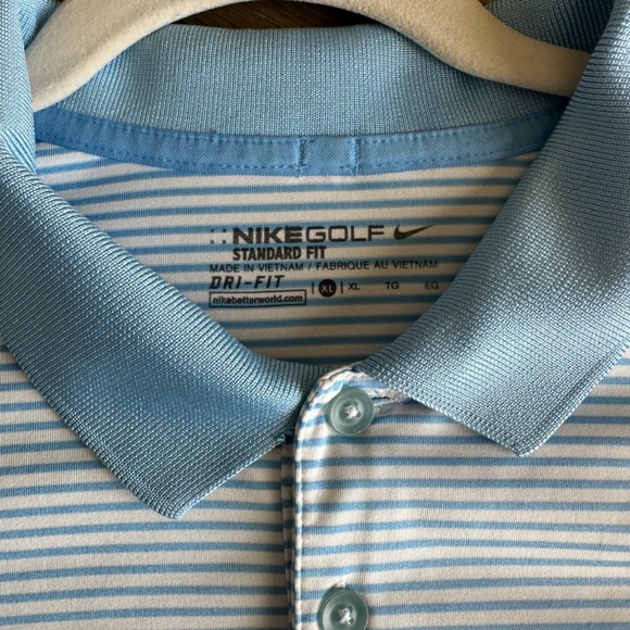 Nike Golf Standard Fit Dri Fit Polo Shirt Size XL Men’s Blue Stripe - Picture 4 of 6